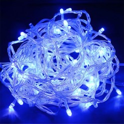 10 Metre İç Mekan İp LED Eklenebilir Yıl Başı Süsleme Mavi Işık